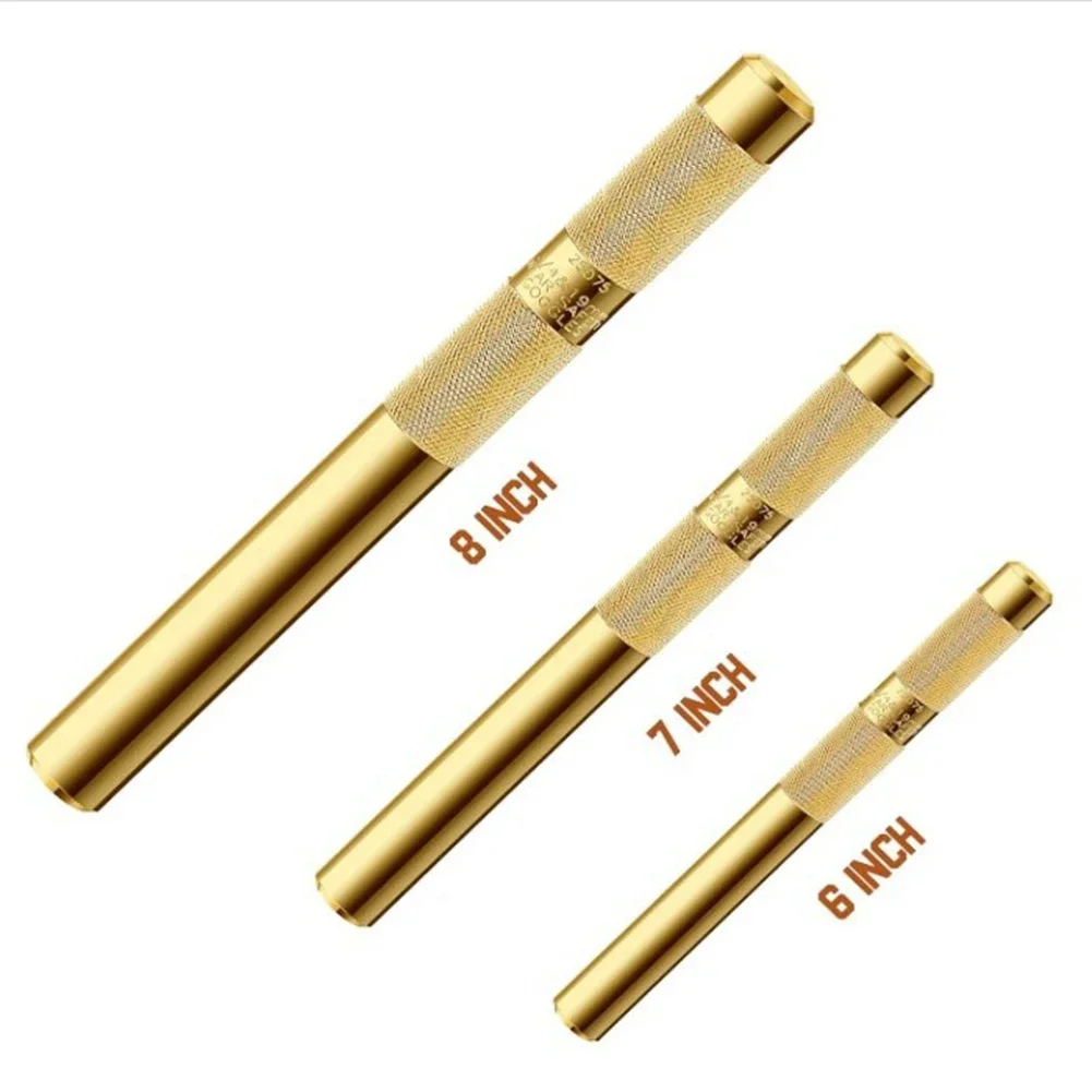 Brass Punch Set 1 2 Inch Brass Drift Punch Set Erosion Resistant High Machinability Knurled Grip Rust Resistant