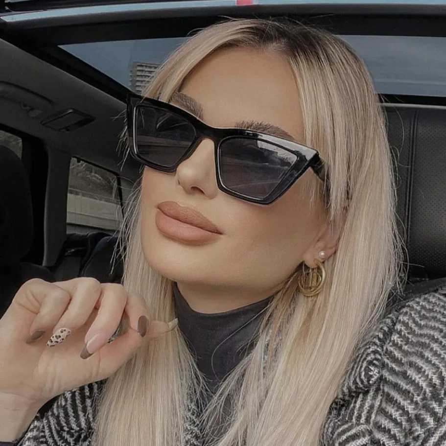 Modische neue Cat-Eye-Sonnenbrille, personalisierte Straßenfotografie-Sonnenbrille, trendige Auto-Sonnenbrille 97086