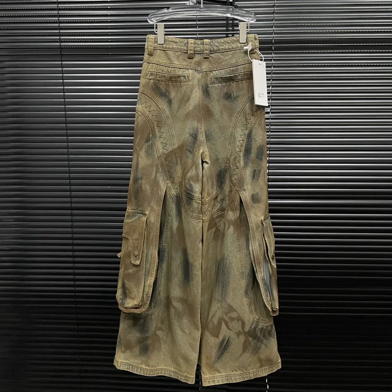 ANJY Autunno Nuove Donne Alla Moda Jeans Due Modi di Indossare Culottes Gonna di Jeans Distressed Cerniera Design Punk Streetwear Pantaloni A9601