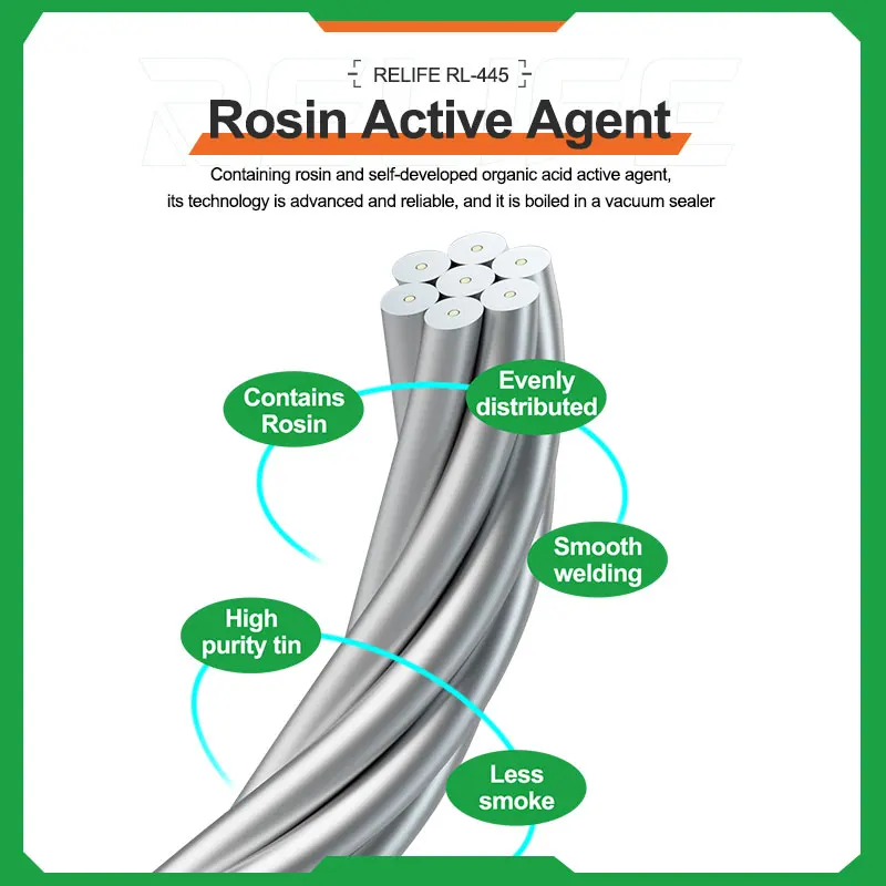 RELIFE RL-445 High Purity 0.3/0.4/0.5/0.6mm  Solder Wire Good Fluidity  Suitable for Mobile Phone Repair Wide Applicability