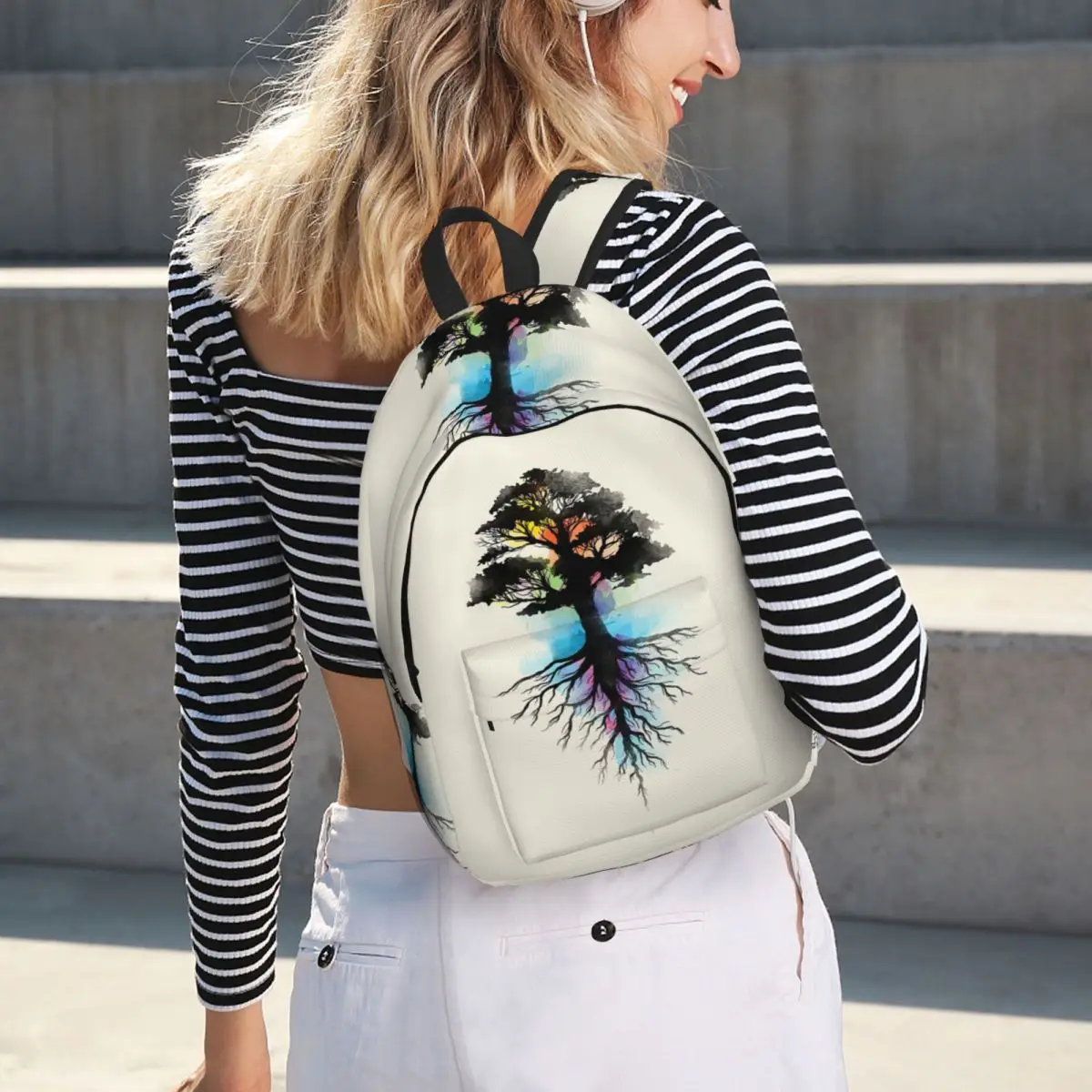 Natural Source Backpack Student BookBag Children School Bag Computer Shoulder Bags for Men Women