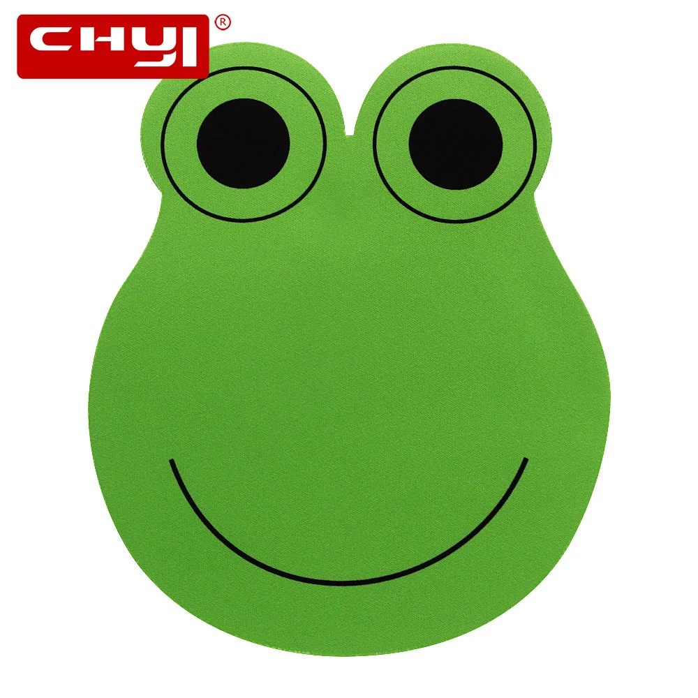 CHYI Cute Cartoon Frog Shape Mouse Pad Rubber Soft PC Computer Desk Mat Aniamal Design Anti-Slip Gaming Mause Pad For Kids Gift