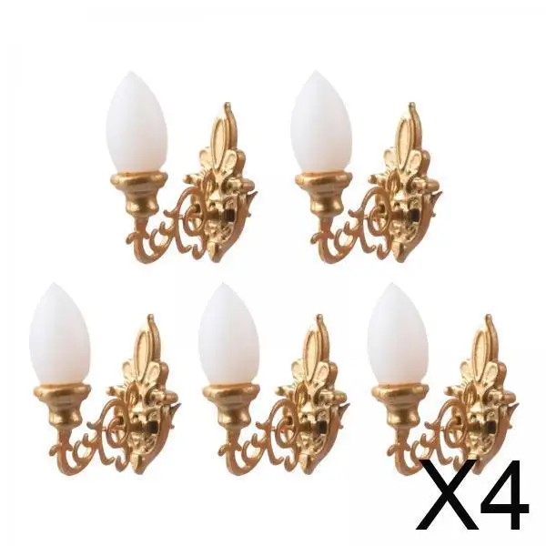 

4x5 шт. миниатюрные модели настенных светильников, имитация мебели, подарки, игрушки, настенные бра для строительства, изготовления архитектур для мальчиков и девочек