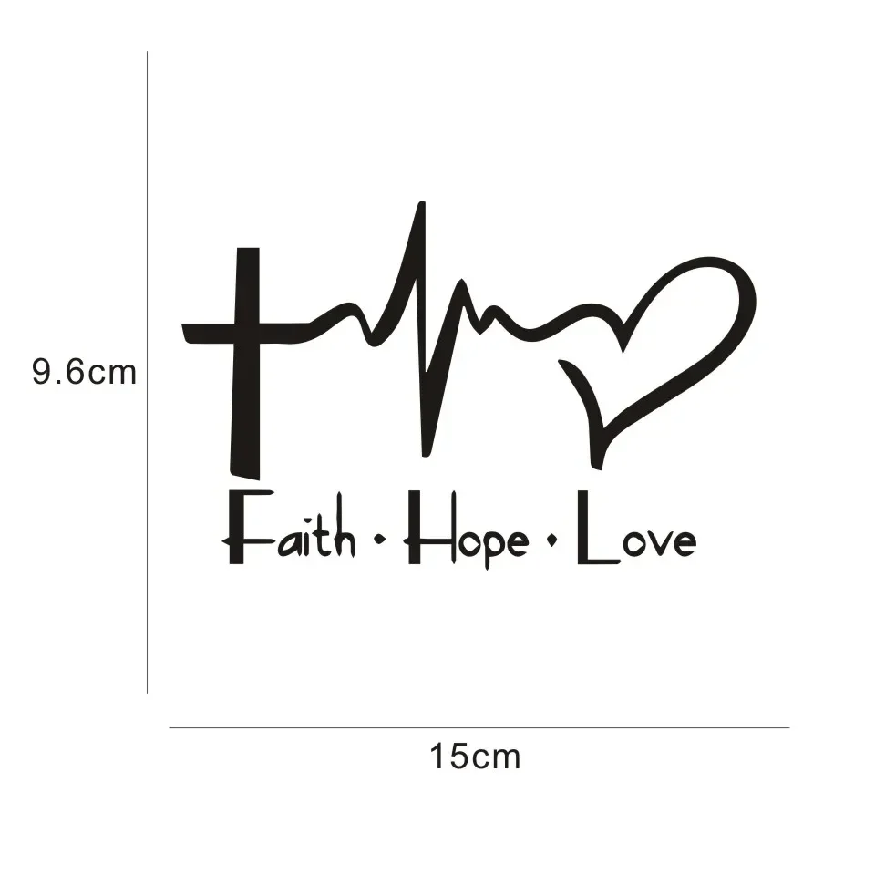 Car Stickers Faith Hope Love Car Motorcycles Auto Decoration Reflective Waterproof BUY 2 SAVE HALF Custom Sticker15cm*9.6cm view 5