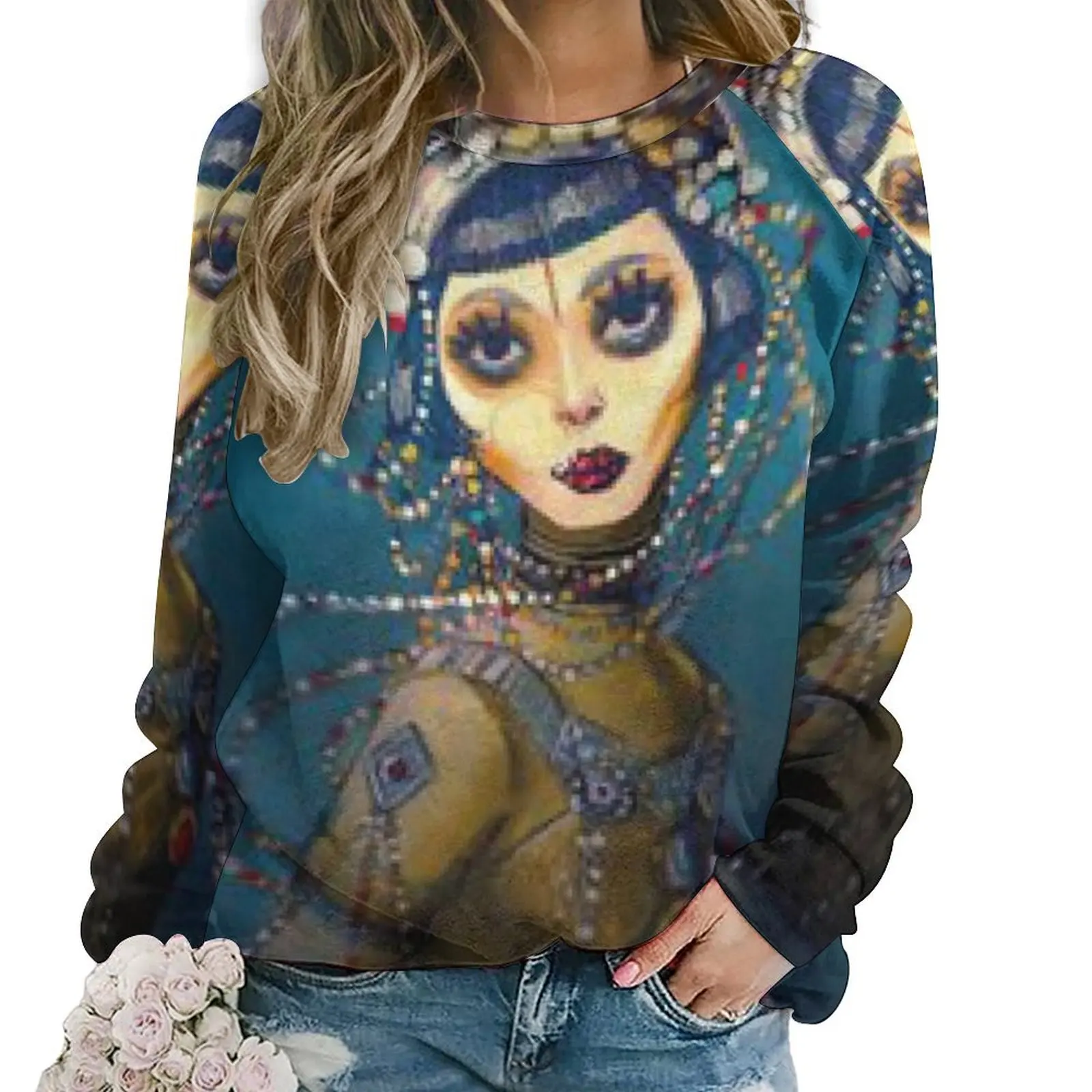 Jibaro Oil Painting Casual Hoodies Love Death Robots Aesthetic Hoodie Spring Long Sleeve Harajuku Oversized Sweatshirts Gift