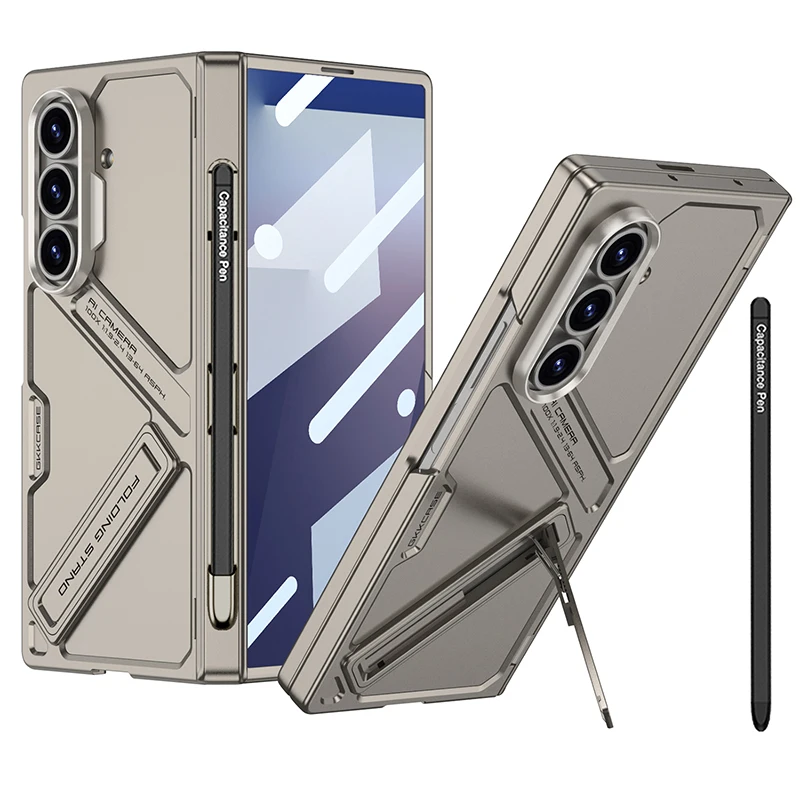 

Чехол для Samsung Galaxy Z Fold 7, матовый магнитный шарнирный кронштейн, полностью завернутый шарнир, жесткий противоударный чехол для мобильного телефона