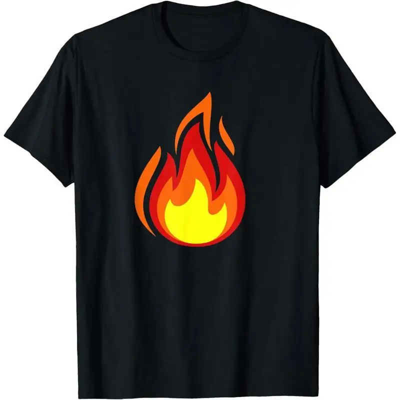 

Fire Flame T-Shirt Hot Burning Firefighter Gift Casual Unisex Tee Top