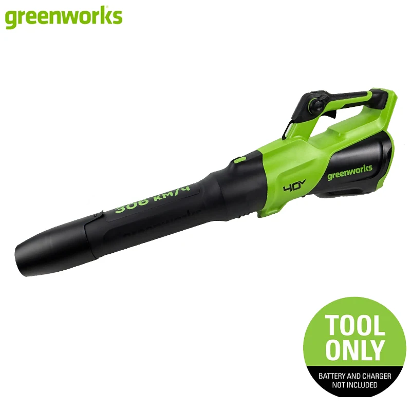 Greenworks 40V Leaf Blower Cordless Brushless 730 CFM 306 Km/h Variable Speed Cruise Control Tool Only