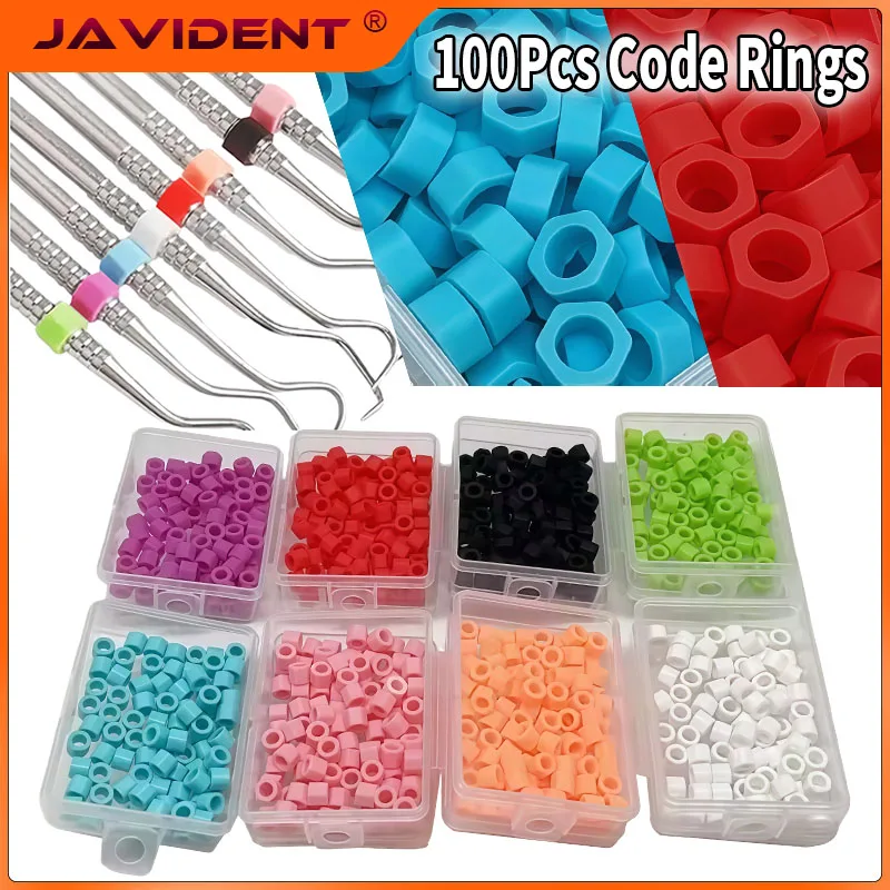 100Pcs 4/6mm Dental Color Silicone Code Ring Autoclavable 134°C  Identification Circle Orthodontic Instrument Oral Care Material