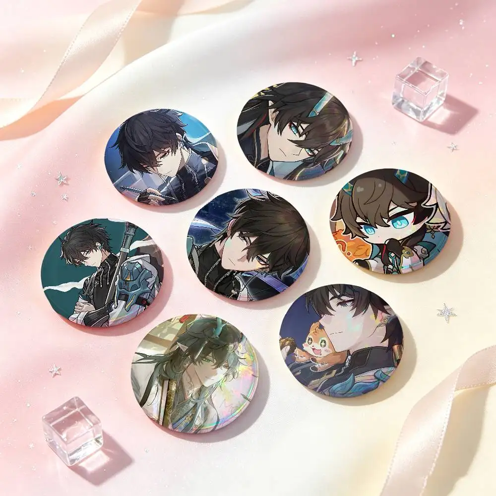 Honkai Star Rail Game Dan Heng Badges 25 32 44 58 75 Mm Round Cosplay Pin Bag Decor Fans Collect Friends Gifts Brooch Souvenir