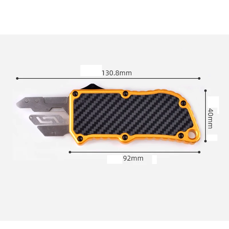 Imagem -04 - Blade Utility Faca com Alça de Alumínio Camping Multitool Cortador de Papel Cinco Lâmina Aeronáutica Edc ao ar Livre Alta Qualidade Sk5