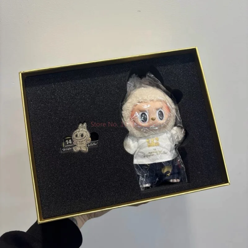 Pendentif en vinyle du 14e ouvrier de Labubu, figurine à beurre, poupées Kawaii, jouets de cimetière, cadeau d'anniversaire, cadeau de Noël, changement créatif, nouveau