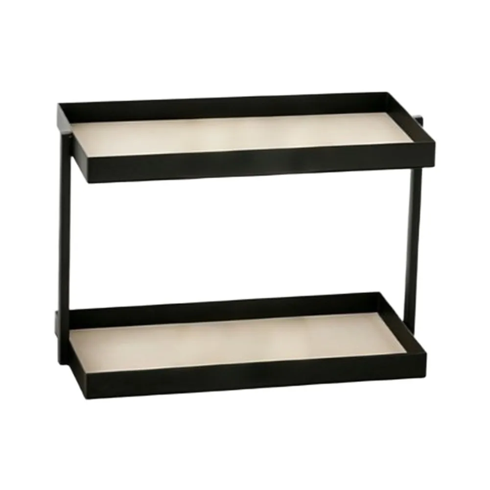 For Daily Makeup Routine 2-tier Countertop Organizer Desktop Storage Stand Stable Support Structure Deformation Resistant