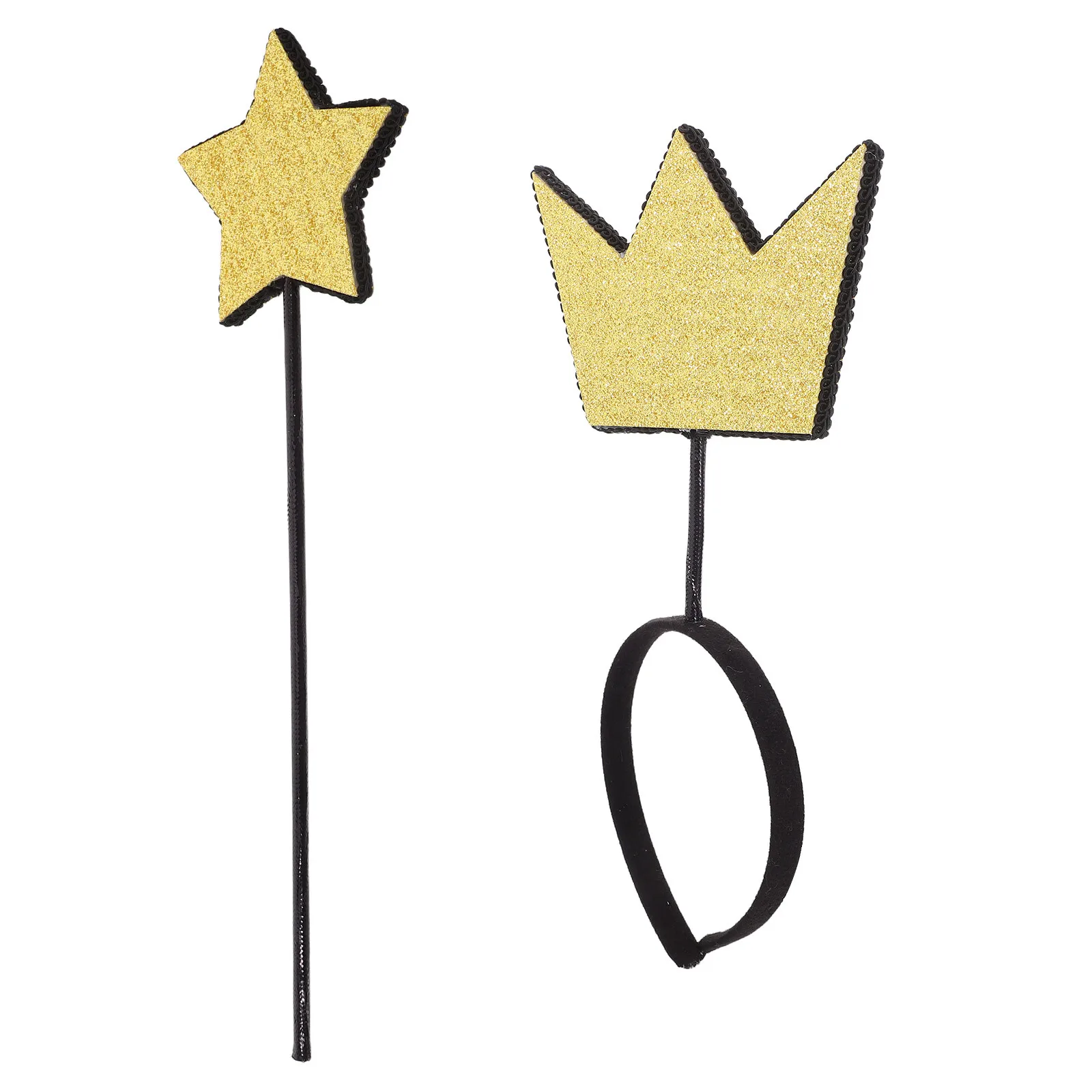 Fairy Wand Crown Headband Set Lightweight Foam For Halloween Christmas Cosplay Parties Kids Adults Costume Decor