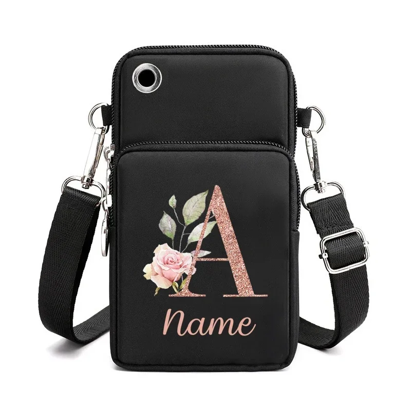 Custom Name Casual Mobilephone Bag Cross Body Sling Bags Adjustable Phone Bags for Men and Women Ideal Birthday Gift Travel Bag