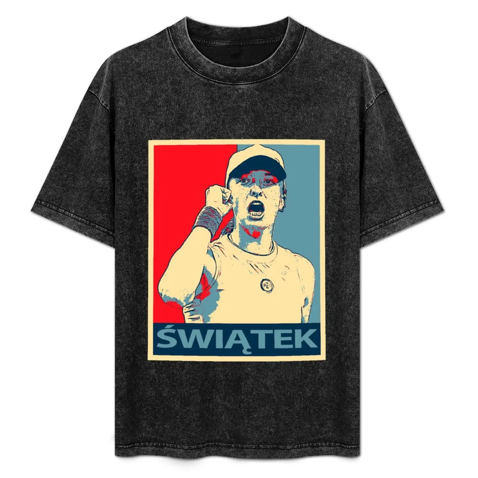 

iga swiatek art T-Shirt Street Style Casual Tee Shirt