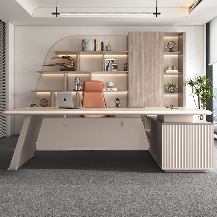 

Письменный стол, стол для босса, простой и современный легкий роскошный стол и стул, большой классный стол, стол для одного президента, менеджер Su