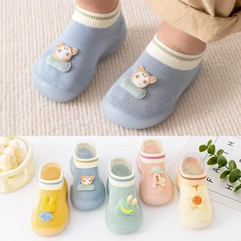 

Summer Cartoon Socks and Shoes 2025 A Pair of Baby Toddler Shoes for Boys and Girls, Soft-soled Indoor Children's Shoes
