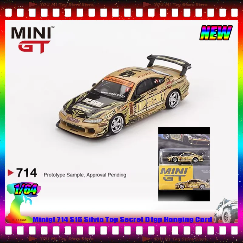 

Minigt 714 1:64 S15 Silvia Top Secret D1gp Hanging Card Alloy Car Model Simulation Alloy Miniature Die-Cast Car Model Custom Toy