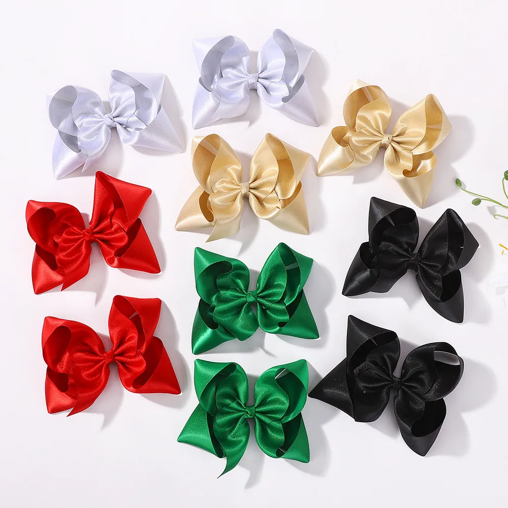 

Случайный цвет, 10 шт./компл., 5,5 дюйма, милые заколки для волос с бантиками для девочек, популярные праздничные заколки, аксессуары для детей, девочек