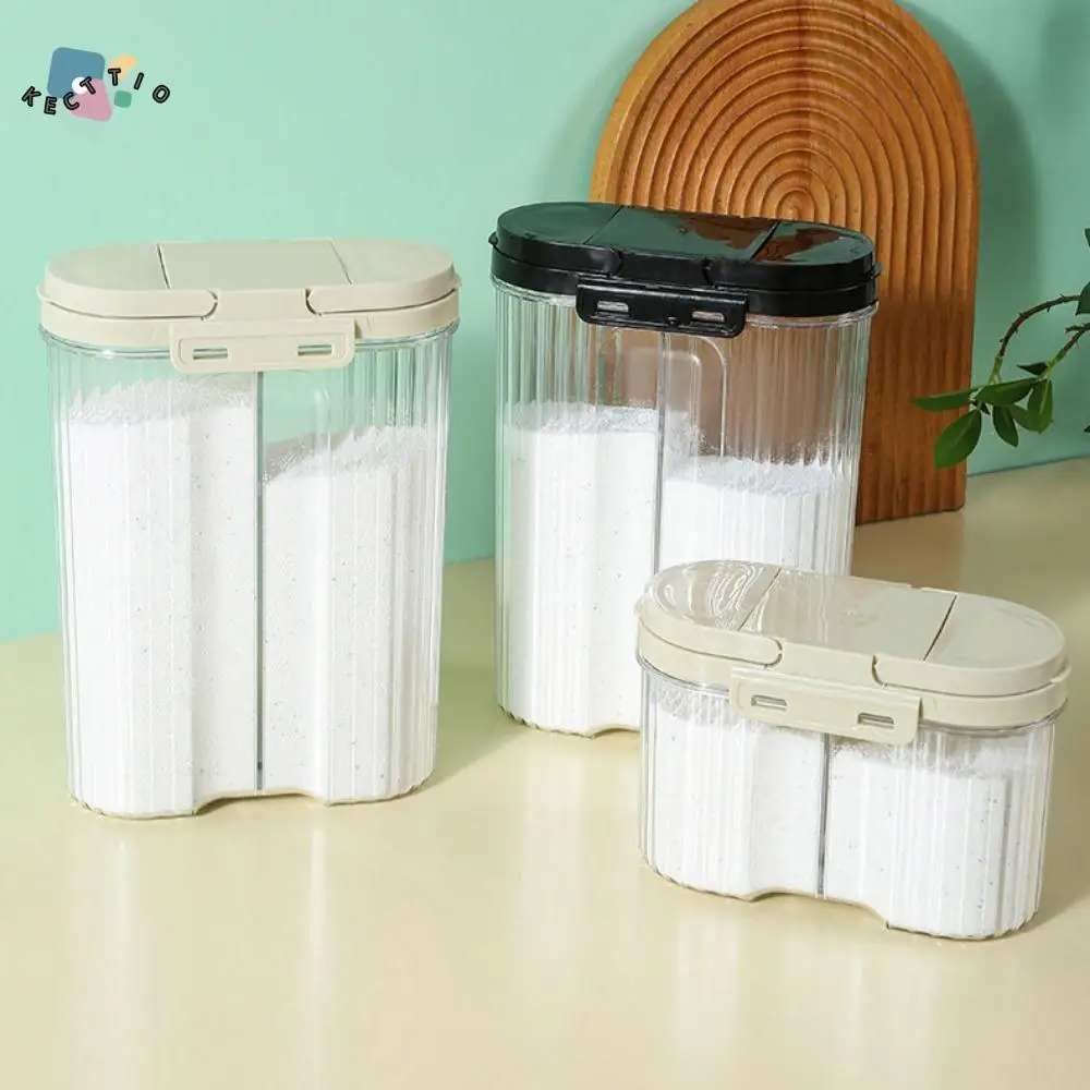 

Plastic Food Storage Box Large Capacity Stackable Grain Storage Tank Dustproof with Lid Transparent Cereal Dispenser Coffee Bar