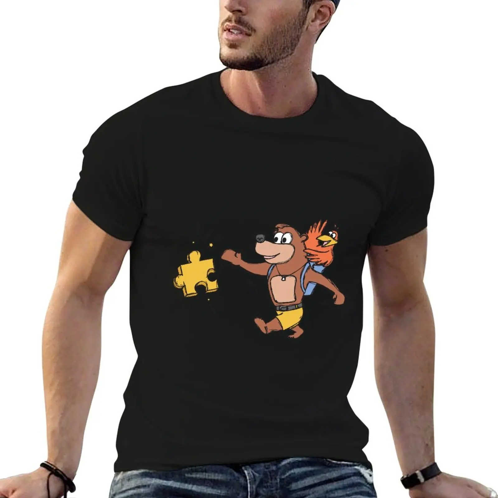 T-shirt Bear & Bird en coton doux et décontracté à manches courtes
