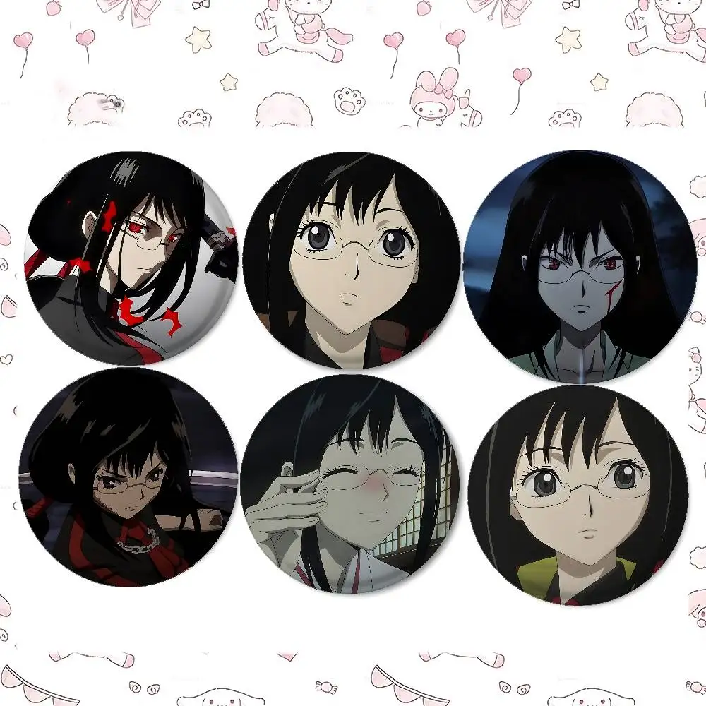 أنيمي B-BLOOD-C شارات الطرفية التلبيب دبابيس صفيح بروش مستدير لحقيبة كتف اكسسوارات هدايا تذكارية #2