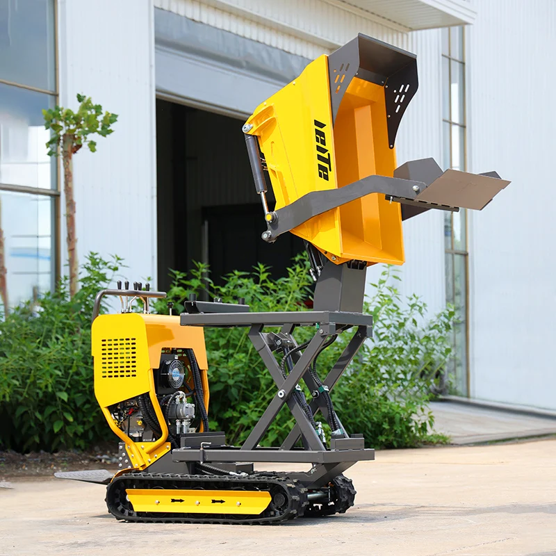 Mini dumper personalizzato in Cina dumper cingolato da 0,5 tonnellate piccolo autocarro con cassone ribaltabile di alta qualità disponibile in stock Piccolo dumper idraulico