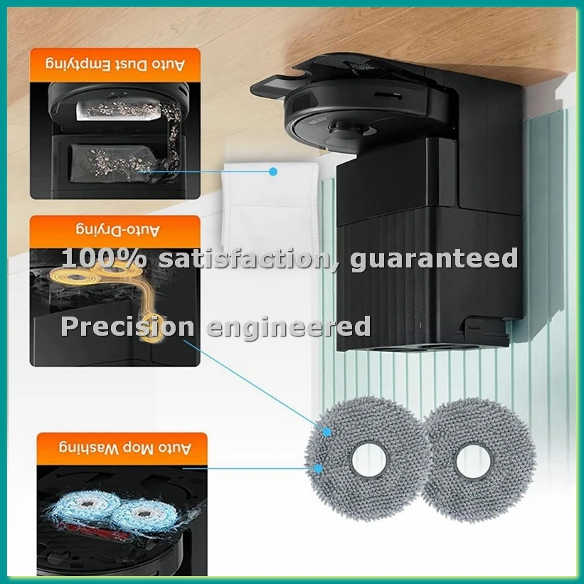 For Q Robot Vacuum Cleaner Main Side Brush Hepa Filters Dust Bags Replacement Parts-A46I