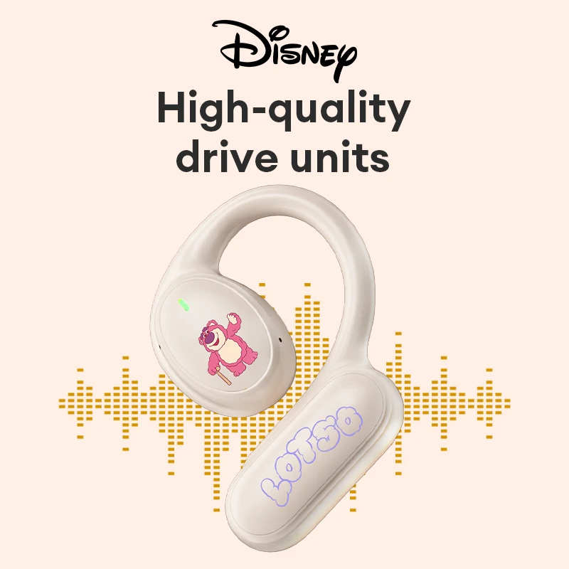 Disney C36-B New OWS Wireless Bluetooth Headset HIFI Sound Headset Ergonomic Music Gaming Earbuds Strawberry Bear and Mickey