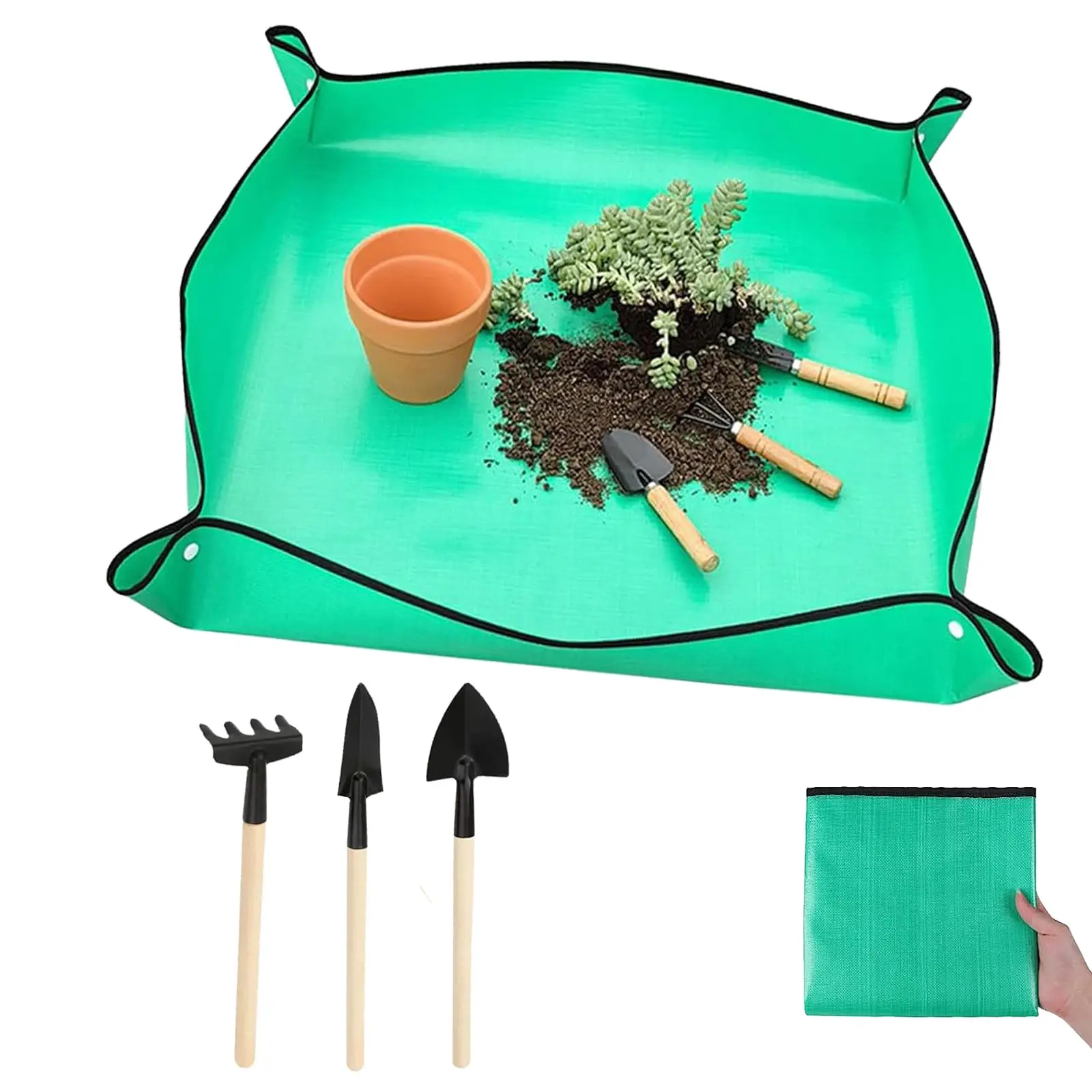 

Waterproof Planting Mat PE Plant Repotting Mat Foldable Mat for Transplanting Plants Garden Potting Pad Bonsai Gardening Tools