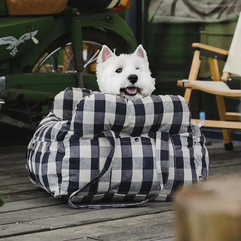 Haustier-Autositz-Bett-Pad, abnehmbar, waschbar, Haustierbedarf, vier Jahreszeiten, universell, für draußen, Reisen, drinnen, Hunde-Autositz – Detail 7