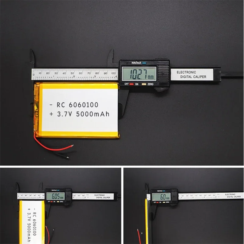 3.7V 6060100-5000mAh bateria litowo-jonowa polimerowy o dużej pojemności do usuwania domofonu Power Bank komputer stołowy DVR