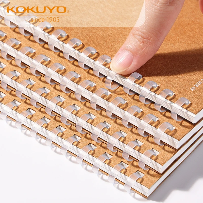 Kokuyo Soft Ring Coil Book Campus Kraft Paper Cover A5 B5 Lines Grid Notebook Diary Memo Office School Supplies F7269