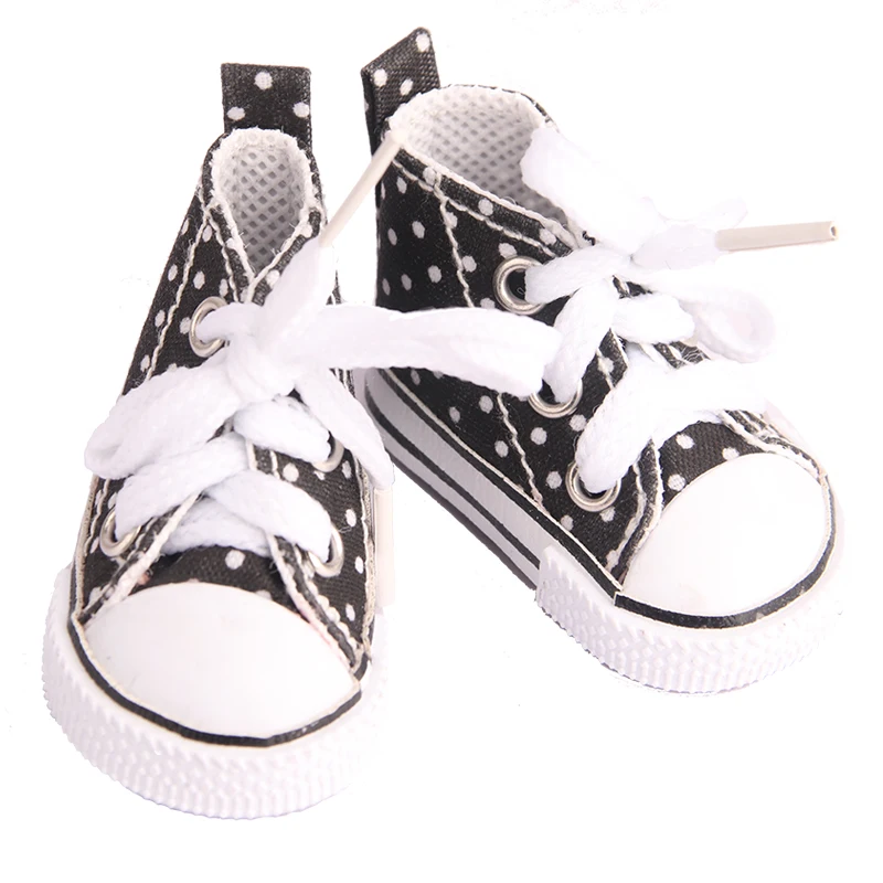 5cm Toile Chaussures Pour EXO Nancy Poupée Dot Mini Toile Chaussures Sneakers Pour 14 Pouces Américain et DIY Coton Russie Fille Poupée Meilleur Cadeau Jouet