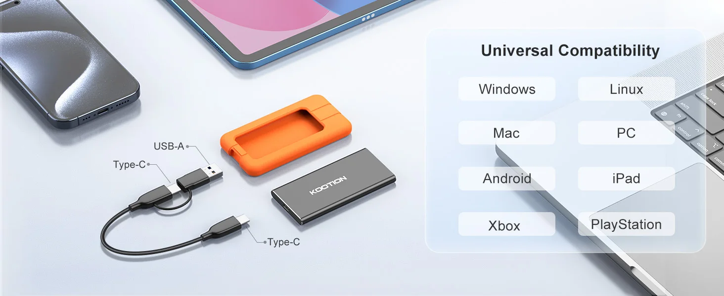 SSD Portatile Esterno 512GB USB 3.2 Gen 2x2 2000MB/s - Custodia Antiurto Inclusa - 2