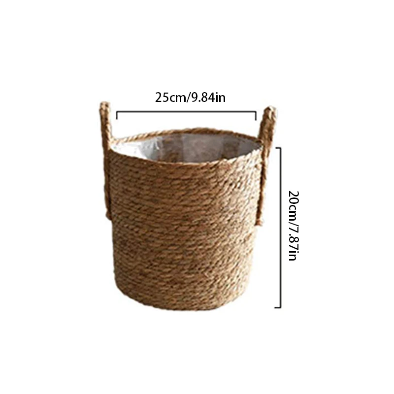 Nordic Extra Large Straw Flower Pot Seaweed Storage Basket Potted Green Plant Flower Basket Hand Woven Floor Indoor Flower Pot