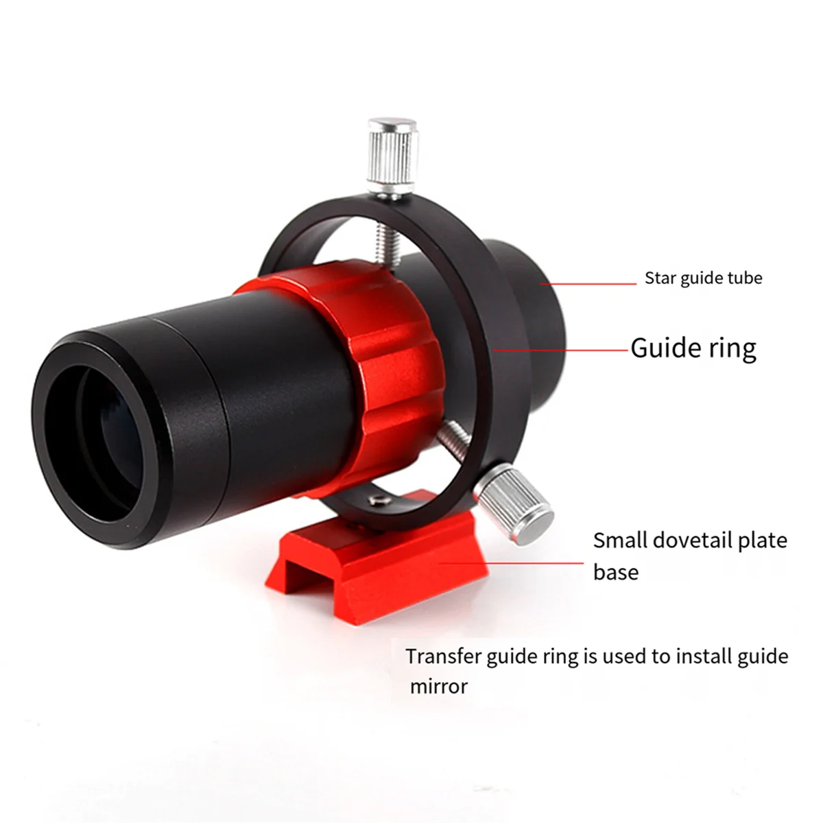 Dovetail Rail Plate Telescope Finder Base Spacer Astronomy Telescope Mount Accessories Guide Dovetail Rail,Red