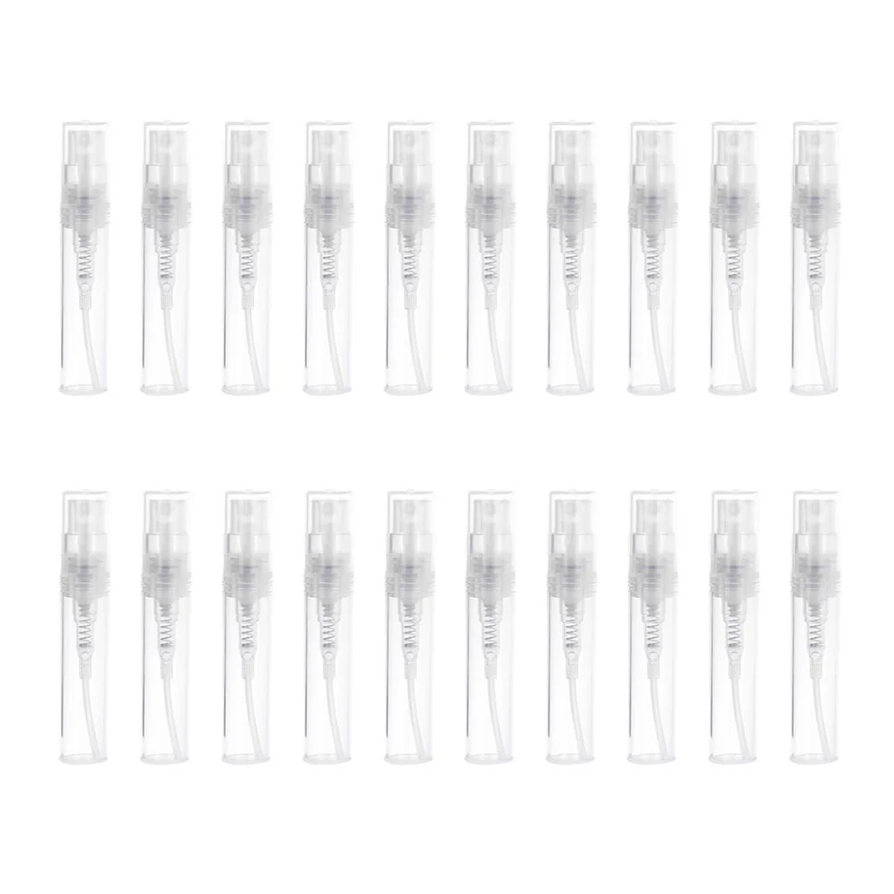 Bottiglie spray in plastica da 20 pezzi Bottiglie vuote riutilizzabili Spruzzatore atomizzatore di profumo per uso quotidiano all'aperto (2 ml)