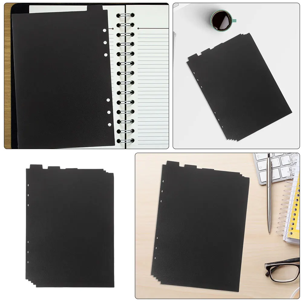 Picture 4: 10Pcs Loose-Leaf Binder Dividers Plastic Index Tabs Detachable Notebook Page Dividers Organizer for Office School File