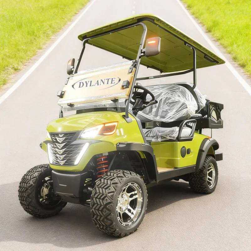 جديد إطلاق الجملة حمض الرصاص/بطارية ليثيوم عربة جولف كهربائية 2 + 2 مقاعد عربات التي تجرها الدواب مع لوحة طاقة شمسية