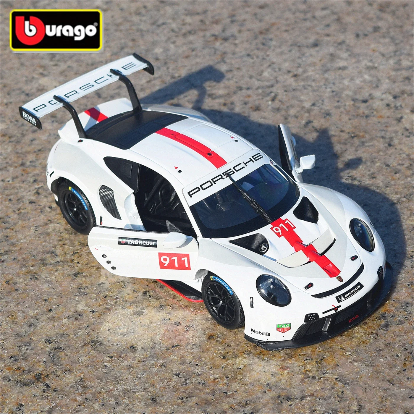

1:24 Diecast Metal Toy Racing 911 RSR Alloy Sports Car Model Vehicles Car Model Simulation Collection Gifts