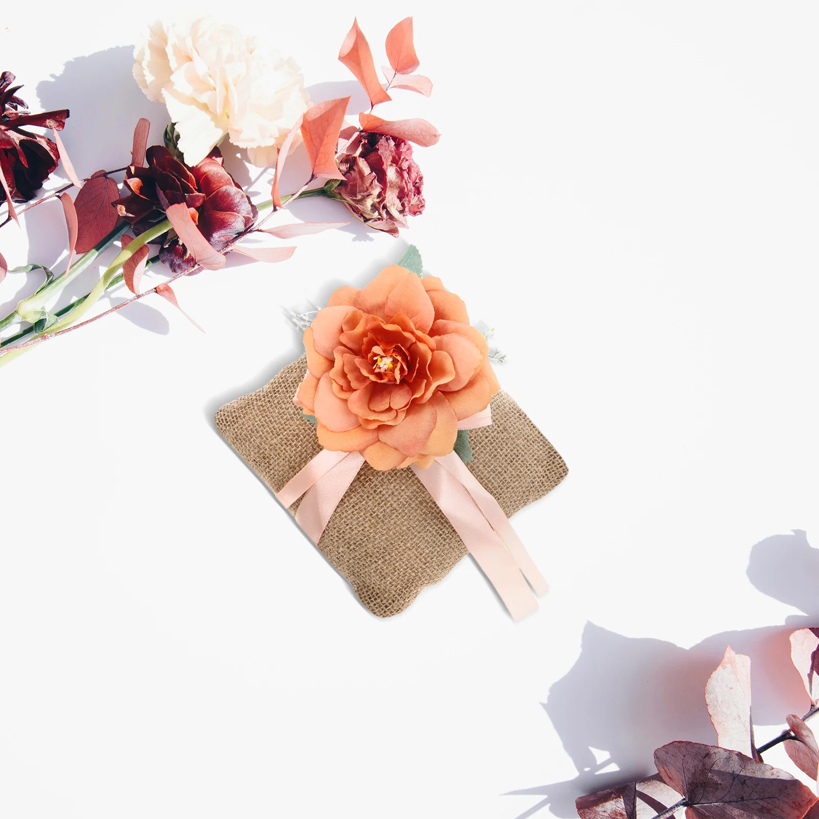 

Квадратная подушка для колец в деревенском стиле, свадебное обручальное предложение, декоративная подушка для колец, свадебная церемония, товары для вечеринок