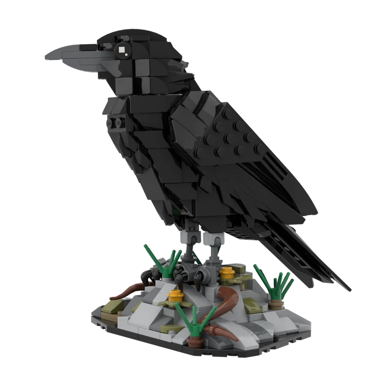 

Small particle building block MOC animal series birds birds crows children assemble toy model birthday gift