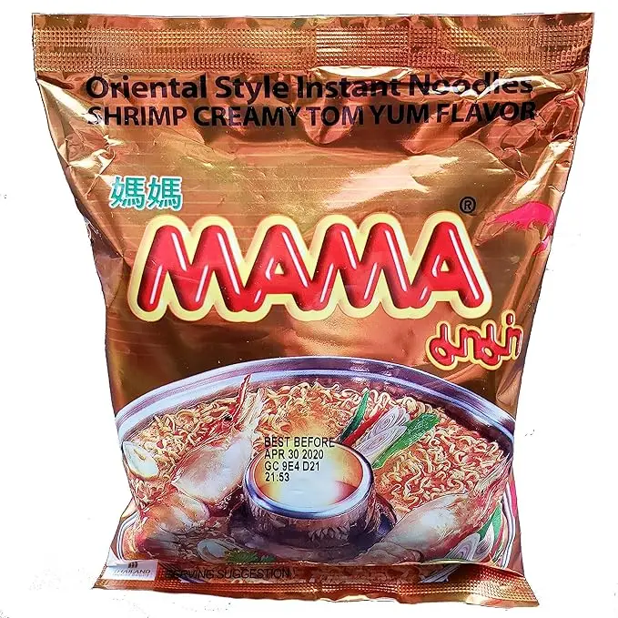 Mama Oriental Style Instant Fideos Camarones Cremoso Sabor Tom Yum (paquete de 10/20/30)