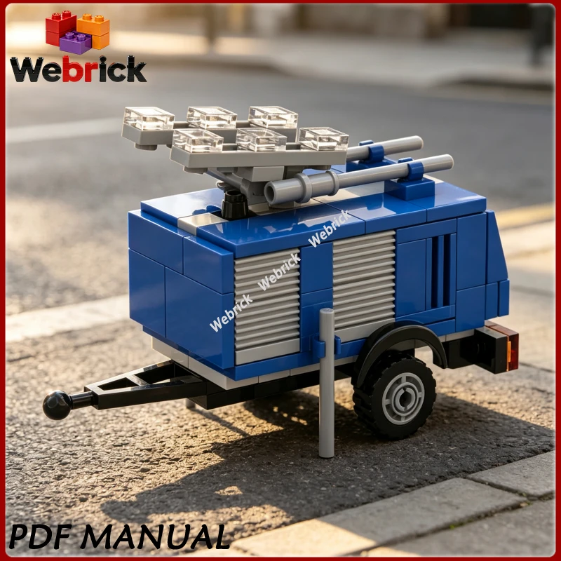 Vintage Service Rescue Van MOC Building Blocks Emergency Transport Brick Model Desktop Vehicle Scene Collection