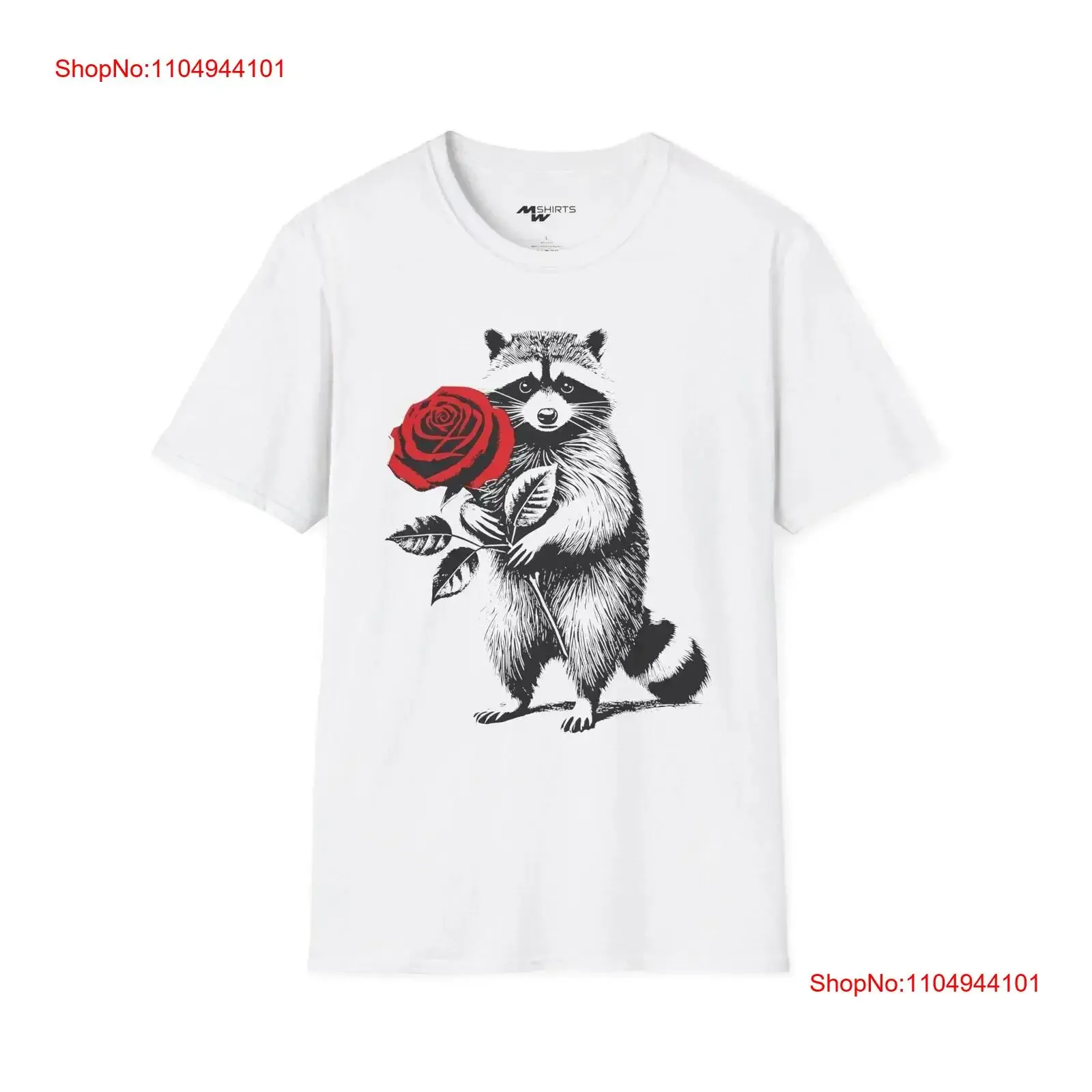 

Vintage Raccoon Rose T Shirt Cute Animal Lover Nature Wildlife Retro Top for Gardeners vintage Washed fashion streetwear