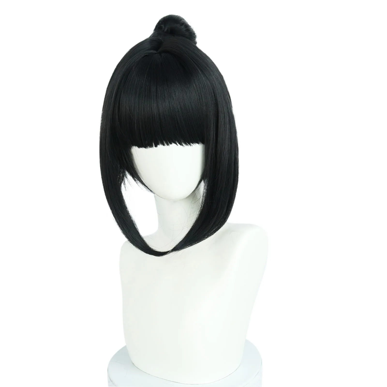 

Synthetic Black Long Braided Wig Game Character cosplay Wig with Long Ponytail Hairpiece for Women Anime Cosp