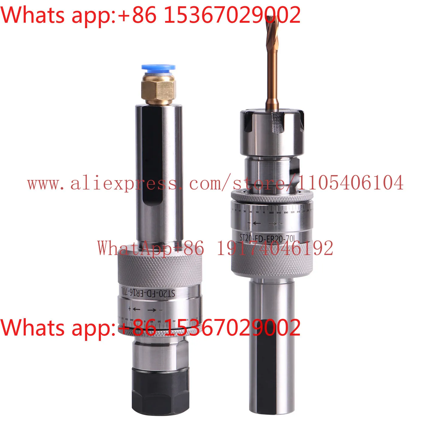 1PCS Adjustable radial 360 ° floating reamer centering machine, high pressure resistant inner water outlet floating reamer rod