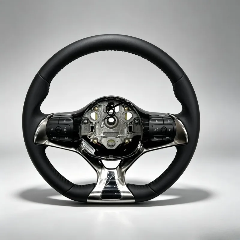 Leather Steering Wheel Assembly Complete Replacement Steering Unit for 2022‑2025 Compact Electric Vehicle